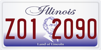 IL license plate Z012090