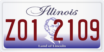 IL license plate Z012109