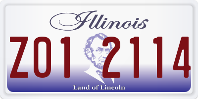 IL license plate Z012114