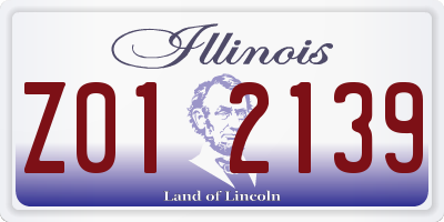 IL license plate Z012139