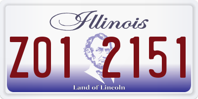 IL license plate Z012151