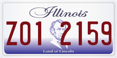 IL license plate Z012159