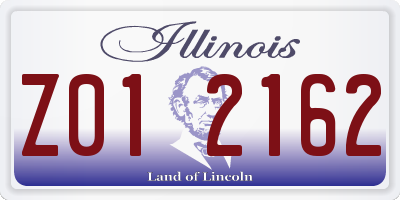 IL license plate Z012162