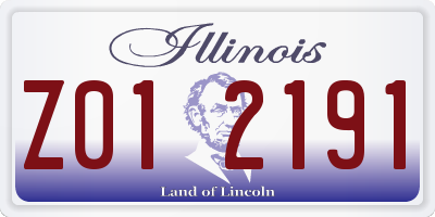 IL license plate Z012191