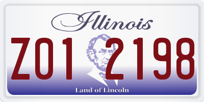 IL license plate Z012198