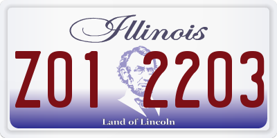 IL license plate Z012203