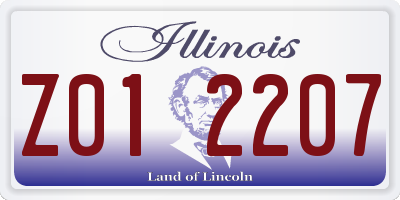 IL license plate Z012207