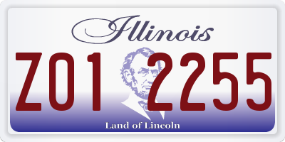 IL license plate Z012255