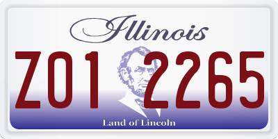 IL license plate Z012265