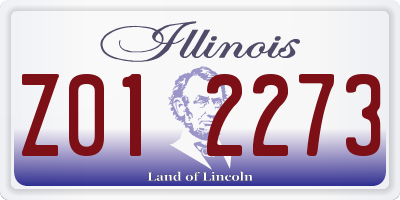 IL license plate Z012273