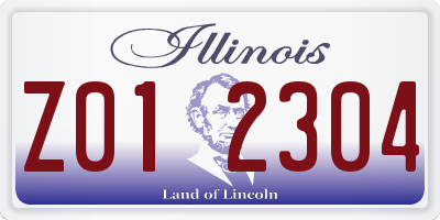 IL license plate Z012304