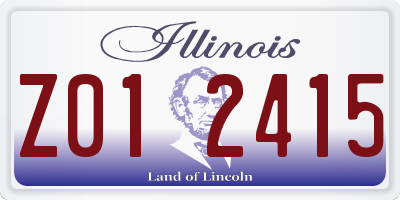 IL license plate Z012415