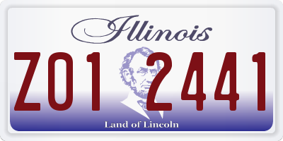 IL license plate Z012441