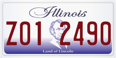 IL license plate Z012490