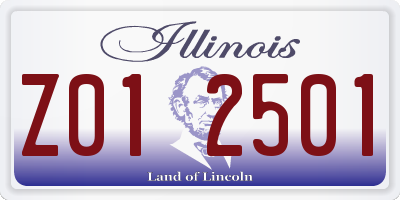 IL license plate Z012501