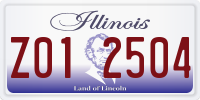 IL license plate Z012504