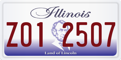 IL license plate Z012507