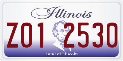 IL license plate Z012530