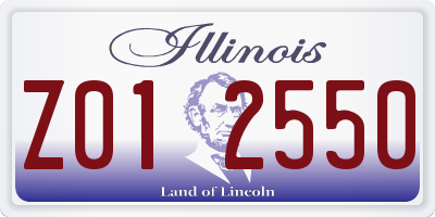 IL license plate Z012550