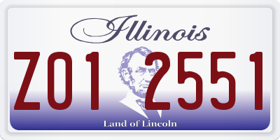 IL license plate Z012551