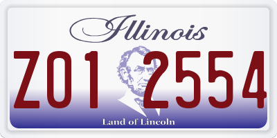 IL license plate Z012554