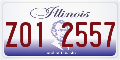 IL license plate Z012557