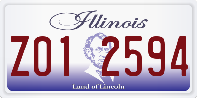 IL license plate Z012594