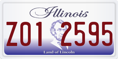 IL license plate Z012595