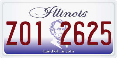 IL license plate Z012625