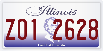 IL license plate Z012628