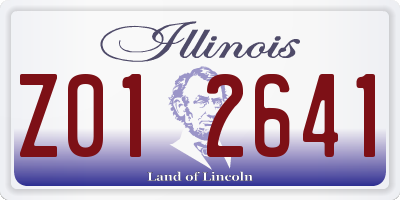 IL license plate Z012641