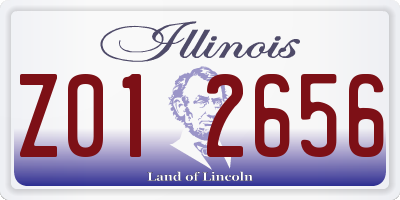 IL license plate Z012656