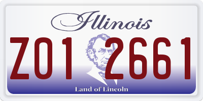 IL license plate Z012661