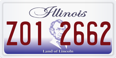 IL license plate Z012662