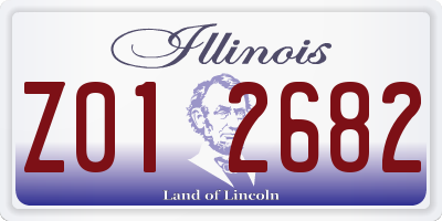 IL license plate Z012682