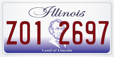 IL license plate Z012697