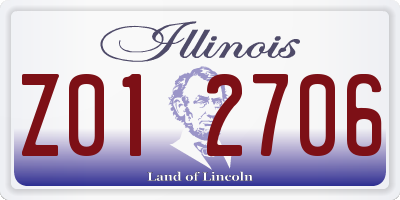 IL license plate Z012706