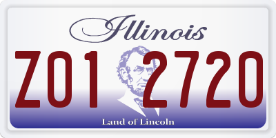 IL license plate Z012720