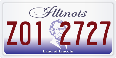 IL license plate Z012727
