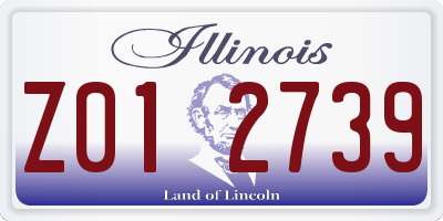 IL license plate Z012739
