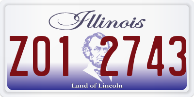 IL license plate Z012743