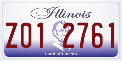 IL license plate Z012761
