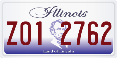 IL license plate Z012762