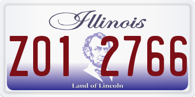 IL license plate Z012766