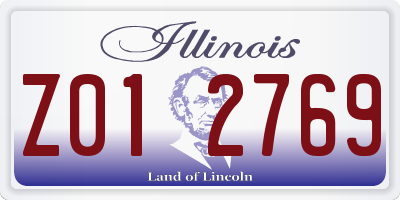 IL license plate Z012769