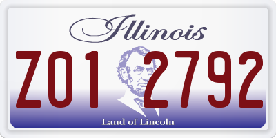 IL license plate Z012792