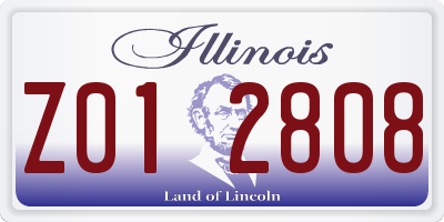 IL license plate Z012808