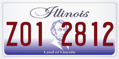 IL license plate Z012812