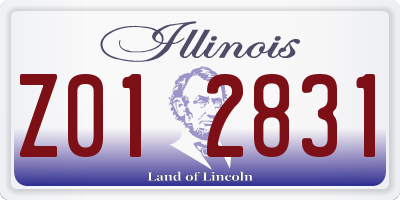 IL license plate Z012831