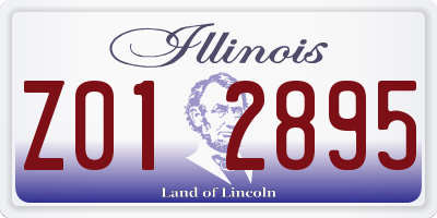 IL license plate Z012895